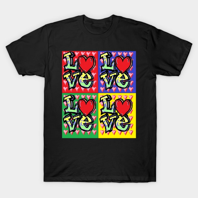 Pop Art Love 1 T-Shirt by LowEndGraphics